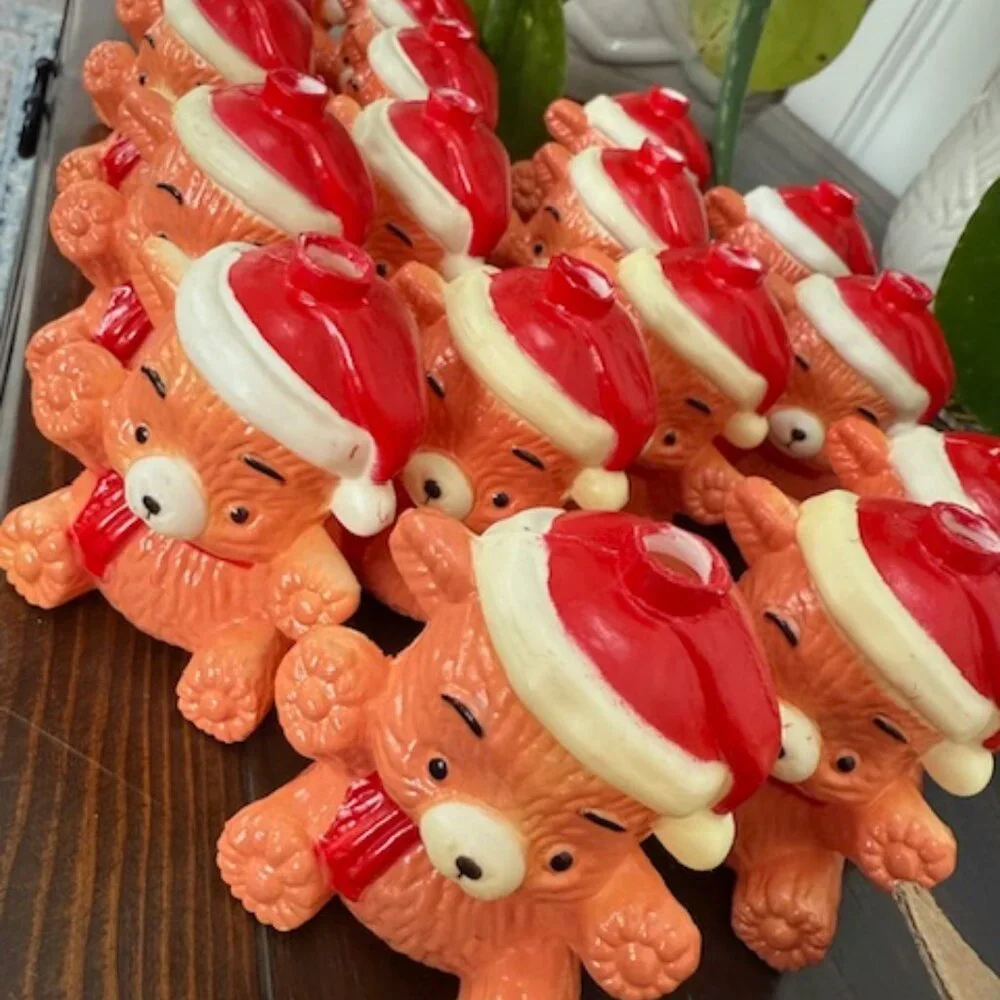 4 for $20: VINTAGE Teddy Bear Blow Mold String Light Covers - Set of 20